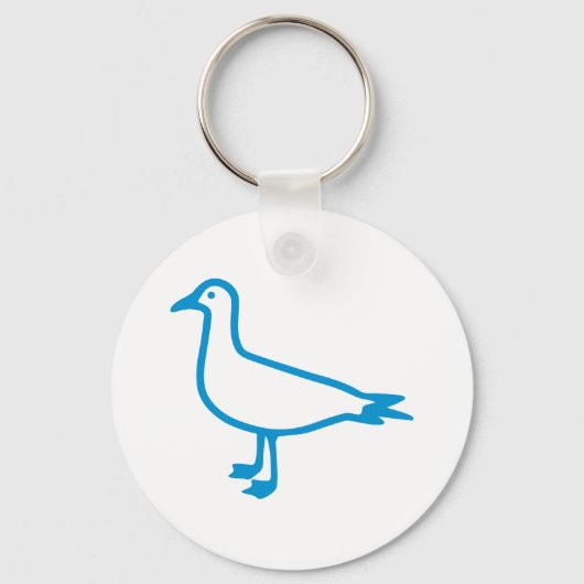 Blauwe zeemeeuw sleutelhanger (Voorkant)
