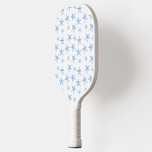 Blauwe zeemuizen pickleball paddle (Links)