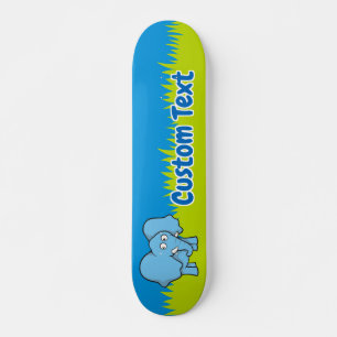 Blauwe zeeolifant cartoon skateboard dek