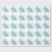 Blauwe zeep bubbles jongetje's baby shower cadeaupapier (Vlak)