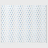 Blauwe Zeepaard Kustpatroon Inpakpapier (Vlak)