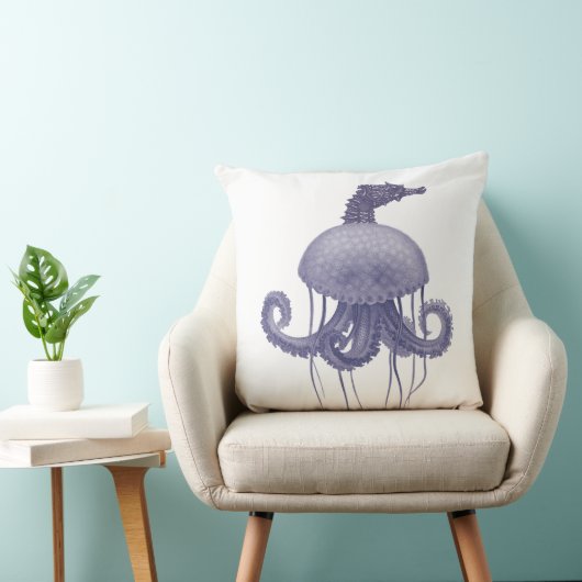 BLAUWE ZEEPAARD KWALLEN  KUSSEN (Stoel)