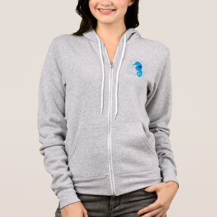 Blauwe Zeepaard Op Versleten Achtergrond Hoodie