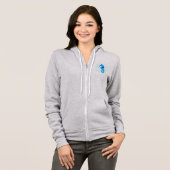 Blauwe Zeepaard Op Versleten Achtergrond Hoodie (Voorkant volledig)