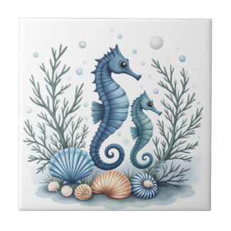 Blauwe Zeepaard Tegeltje