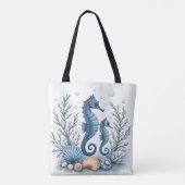 Blauwe Zeepaard Tote Bag (Achterkant)