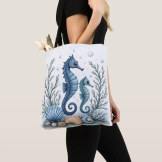Blauwe Zeepaard Tote Bag