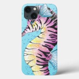 Blauwe Zeepaard Zebra iPhone 13 Hoesje