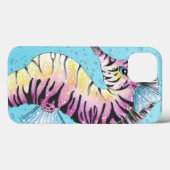 Blauwe Zeepaard Zebra Case-Mate iPhone Case (Achterkant (horizontaal))