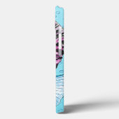 Blauwe Zeepaard Zebra Case-Mate iPhone Case (Achterkant / Links)