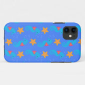 Blauwe zeepaardjes en goudstaarten Case-Mate iPhone case (Achterkant (horizontaal))