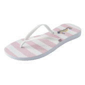 Blauwe zeepaardjes op teenslippers met een streekj (Schuin)