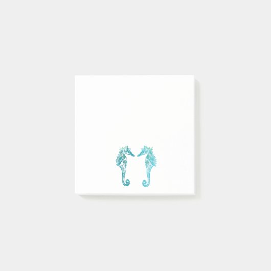 Blauwe Zeepaardjes tekenen kunst Post-it Notities Post-it® Notes (Voorkant)