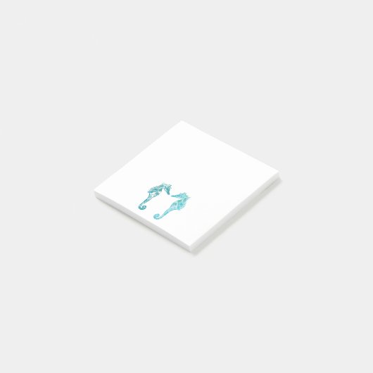 Blauwe Zeepaardjes tekenen kunst Post-it Notities Post-it® Notes (Schuin)