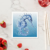 Blauwe zeepaardservetten servet (Insitu)