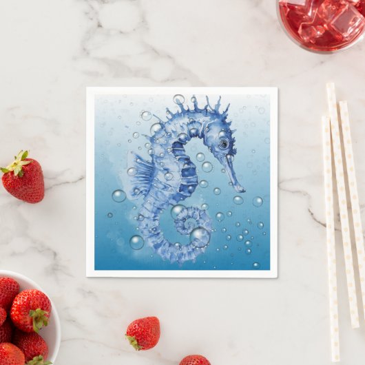 Blauwe zeepaardservetten servet (Insitu)
