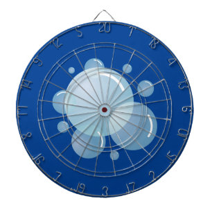 Blauwe zeepbel print dartboard dartbord