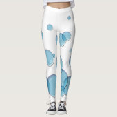 Blauwe zeepbellen leggings (Voorkant)