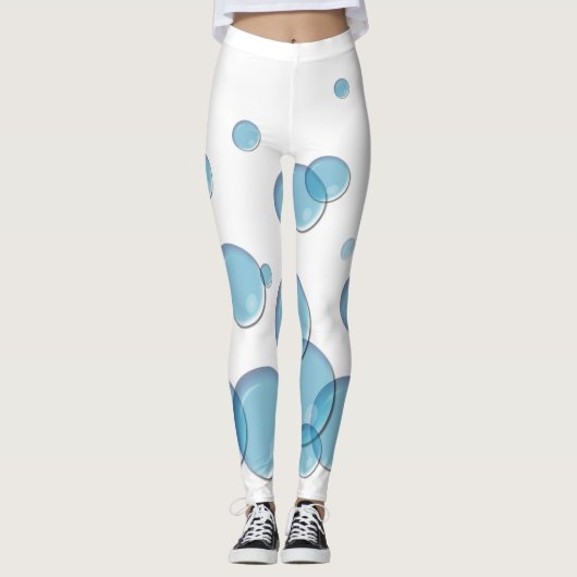 Blauwe zeepbellen leggings (Voorkant)