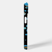 blauwe zeepbellen op zwart Case-Mate iPhone case (Achterkant / Rechts)
