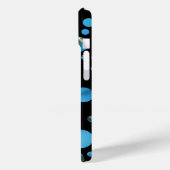 blauwe zeepbellen op zwart Case-Mate iPhone case (Achterkant / Links)