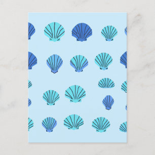 Blauwe Zeeschelp Briefkaart