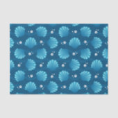 Blauwe Zeeschelp En Zee Parels  Tissuepapier (Voorkant)