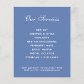 Blauwe zeeschelp logo flyer (Achterkant)