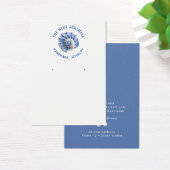 Blauwe zeeschelp logo oorbel display kaart (Bureau)