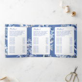 Blauwe Zeeschelp Logo Trifold Brochure Drieluik Kaart (Binnen)