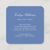 Blauwe zeeschelp logo visitekaartje (Achterkant)