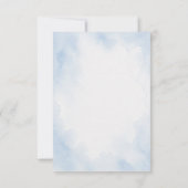 Blauwe Zeeschelp Strand QR Code RSVP Kaartje (Achterkant)