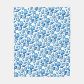 Blauwe zeeschelpen. Nautilus. Fleece deken (Voorkant)