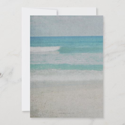 Blauwe Zeeschelpen Oceaan Zee Strand Baby Shower Kaart (Achterkant)