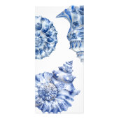 Blauwe zeeschelpen prijslijst rek kaart (Achterkant)