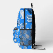 blauwe zeeschelpen strand oceaan bedrukte rugzak (Rechts)