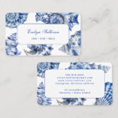 Blauwe zeeschelpen visitekaartje (Voorkant / Achterkant)