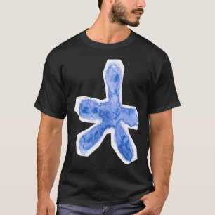 Blauwe Zeester aquarel handgetekend T-shirt
