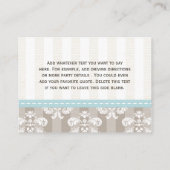 Blauwe zeester bruiloft receptie behuizing Kaarten (Achterkant)