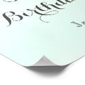 Blauwe Zeester Elegante Strand Bruiloft Feest Bann Poster (Hoek)