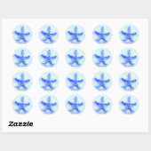 Blauwe zeester Het is een sticker (Vel)