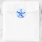 Blauwe zeester Het is een sticker (Tas)
