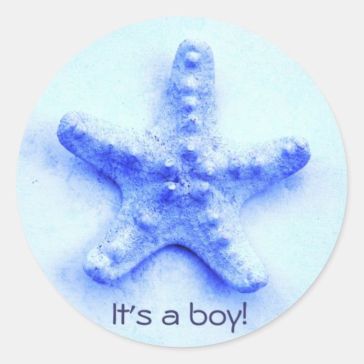 Blauwe zeester Het is een sticker (Voorkant)