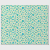 Blauwe Zeester Mr & Mrs Zomer Strand Bruiloft Ocea Cadeaupapier (Vlak)