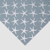 Blauwe Zeester Tropisch Patroon Tissuepapier (Detail)