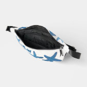 Blauwe Zeester Whimsical Kust Nautisch Wit Heuptasje (Open)