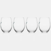 Blauwe Zeester Wijnglas Zonder Voet (Links)