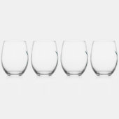 Blauwe Zeester Wijnglas Zonder Voet (Rechts)