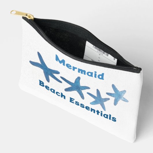 Blauwe zeesterren strand Essentials nautisch wit Etui (Open)