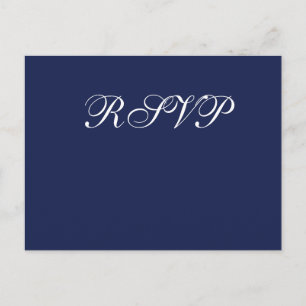 Blauwe Zeevaart Trouw RSVP-ansichtkaarten Uitnodiging Briefkaart